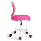 NNECW Adjustable Mid Back Children Study Chair with Adjustable Height for Office-Pink
