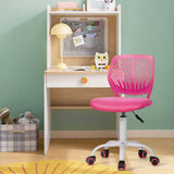 NNECW Adjustable Mid Back Children Study Chair with Adjustable Height for Office-Pink