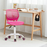 NNECW Adjustable Mid Back Children Study Chair with Adjustable Height for Office-Pink