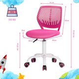 NNECW Adjustable Mid Back Children Study Chair with Adjustable Height for Office-Pink