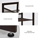 NNECW 4-Tier Iron Shoe Rack with 2 Placement Modes for Entryway