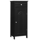NNECW Floor Cabinet with Practical Drawer and 3-level Adjustable Shelves for Living Room/Bedroom-Black