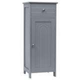 NNECW Floor Cabinet with Practical Drawer and 3-level Adjustable Shelves for Living Room/Bedroom-Gray