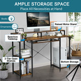 NNECW Computer Desk with Storage Shelves for Home Office