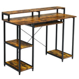 NNECW Computer Desk with Storage Shelves for Home Office