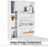 NNECW Wall Mounted Fold Out Convertible Desk with Storage Area for Home/Office White