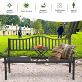 NNECW Patio Garden Bench with Foldable Middle Table for Garden