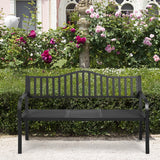 NNECW Patio Garden Bench with Foldable Middle Table for Garden