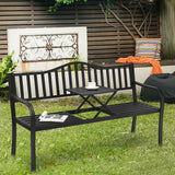 NNECW Patio Garden Bench with Foldable Middle Table for Garden