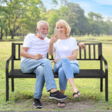NNECW Patio Garden Bench with Foldable Middle Table for Garden