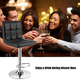 NNECW Height Adjustable Swivel Barstool with PU leather for home-Black
