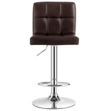 NNECW Height Adjustable Swivel Barstool with PU leather for home-Coffee