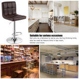 NNECW Height Adjustable Swivel Barstool with PU leather for home-Coffee