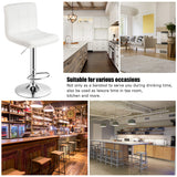 NNECW Height Adjustable Swivel Barstool with PU leather for home-White