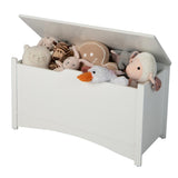 NNECW Kids Toy Box with Flip-Top Lid and 2 Cut-out Pulls for Kids Room