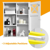 NNECW Wall-mounted Bathroom Medicine Cabinet with Adjustable Shelves