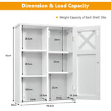 NNECW Wall-mounted Bathroom Medicine Cabinet with Adjustable Shelves