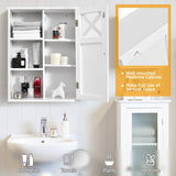 NNECW Wall-mounted Bathroom Medicine Cabinet with Adjustable Shelves