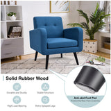 NNECW Mid Century Modern Upholstered Accent Chair-Blue