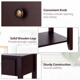 NNECW Bedside Tables with Drawer and Storing Shelf for Bedroom/Living Room/Bathroom/Office-Coffee-1 piece