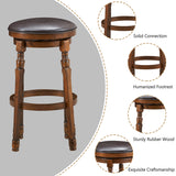 NNECW 2 Pieces Swivel Bar Stool with PU Leather Seat-L