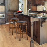 NNECW 2 Pieces Swivel Bar Stool with PU Leather Seat-L