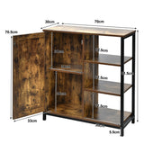 NNECW Multipurpose Freestanding Storage Cabinet with 3 Open Shelf & Door