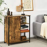NNECW Multipurpose Freestanding Storage Cabinet with 3 Open Shelf & Door