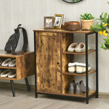 NNECW Multipurpose Freestanding Storage Cabinet with 3 Open Shelf & Door
