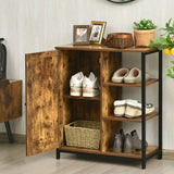 NNECW Multipurpose Freestanding Storage Cabinet with 3 Open Shelf & Door