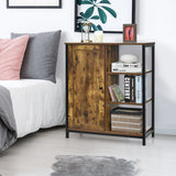 NNECW Multipurpose Freestanding Storage Cabinet with 3 Open Shelf & Door