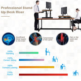 NNECW Height Adjustable Stand Up Desk Riser with Large Keyboard Tray and Tablet Holder