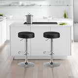NNECW Modern Bar Stool with Height Adjustable for Kitchen Black 1 Piece