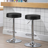 NNECW Modern Bar Stool with Height Adjustable for Kitchen Black 1 Piece