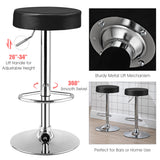 NNECW Modern Bar Stool with Height Adjustable for Kitchen Black 1 Piece