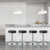 NNECW Modern Bar Stool with Height Adjustable for Kitchen Black 1 Piece