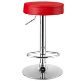 NNECW Modern Bar Stool with Height Adjustable for Kitchen Red 1Piece