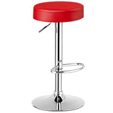 NNECW Modern Bar Stool with Height Adjustable for Kitchen Red 1Piece
