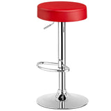 NNECW Modern Bar Stool with Height Adjustable for Kitchen Red 1Piece