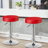 NNECW Modern Bar Stool with Height Adjustable for Kitchen Red 1Piece