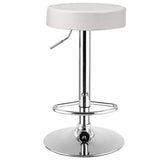 NNECW Modern Bar Stool with Height Adjustable for Kitchen White 1 Piece