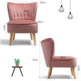 NNECW Modern Leisure Chair with Non-slip Pads for Bedroom Pink