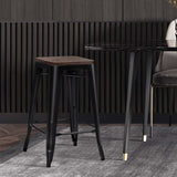 NNECW Set of 4 Metal Bar Stool with Solid Iron Legs for Dining Room