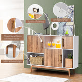 NNECW Sturdy Sideboard Storage Cabinet with Trendy Design for Home & Office