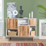 NNECW Sturdy Sideboard Storage Cabinet with Trendy Design for Home & Office