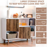 NNECW Sturdy Sideboard Storage Cabinet with Trendy Design for Home & Office