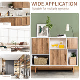 NNECW Sturdy Sideboard Storage Cabinet with Trendy Design for Home & Office
