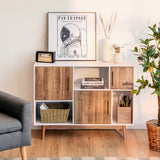 NNECW Sturdy Sideboard Storage Cabinet with Trendy Design for Home & Office
