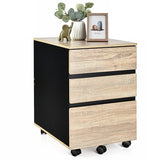 NNECW 3-Drawer Mobile File Cabinet with Anti-tilt Design for Home & Office