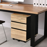 NNECW 3-Drawer Mobile File Cabinet with Anti-tilt Design for Home & Office